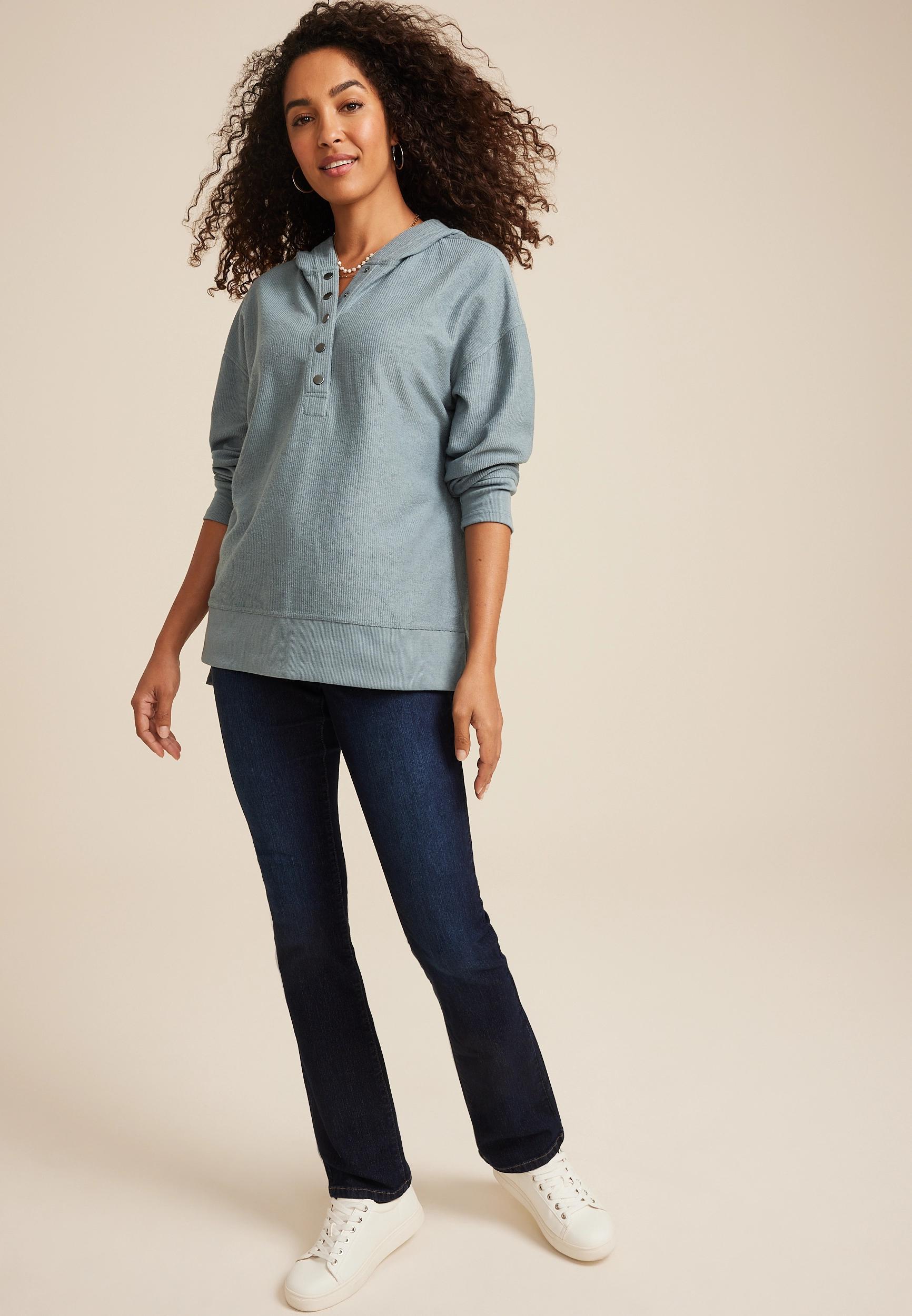 Corded Ribbed Hoodie Product Image
