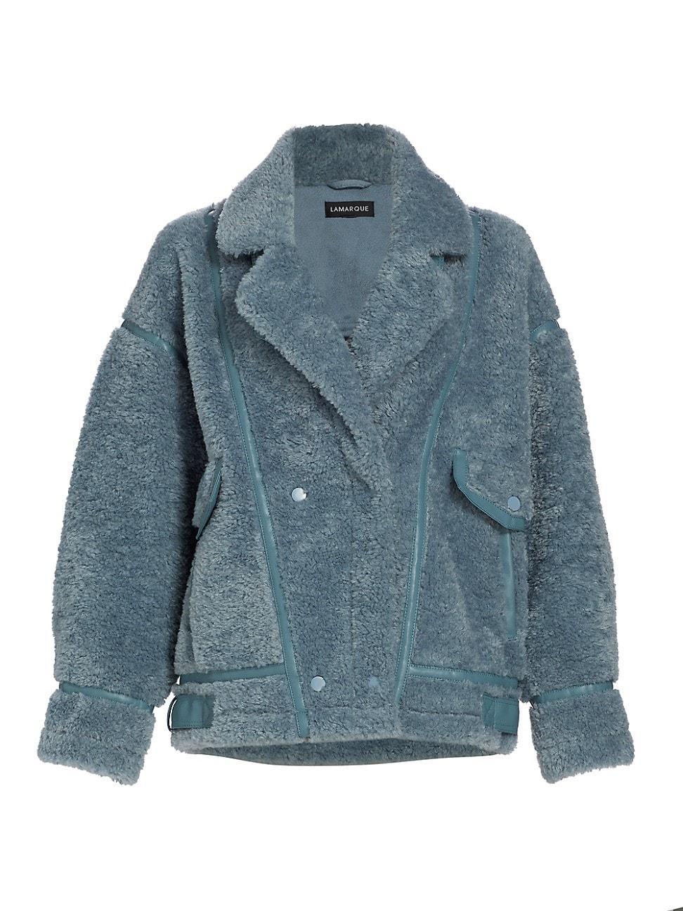 Womens Badu Sherpa Biker Jacket Product Image