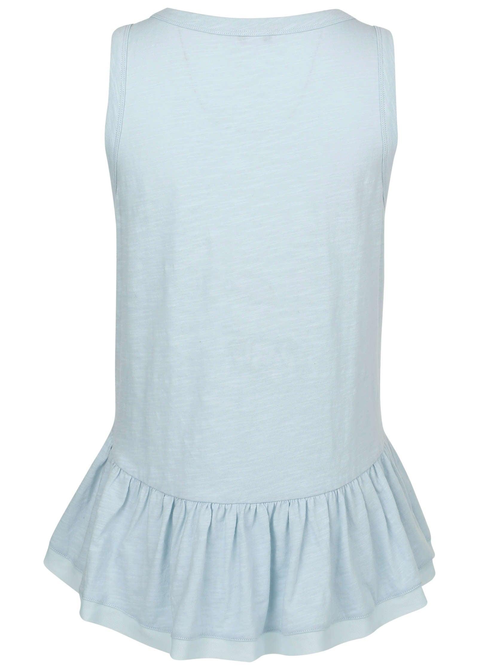 Ruffle Hem Tank - Skywriting Product Image