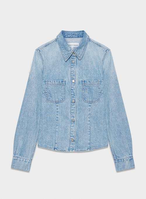 the 90s sculpt denim shirt Product Image