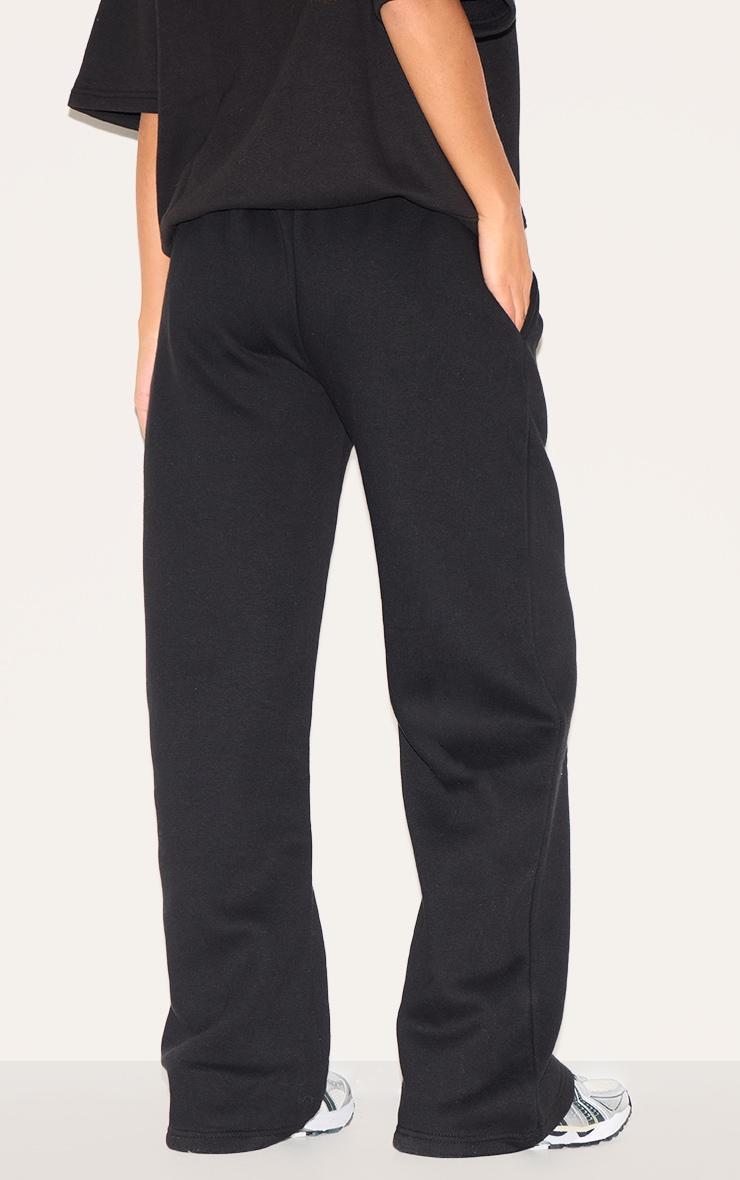 Black Wide Leg Oversized Sweatpants Product Image