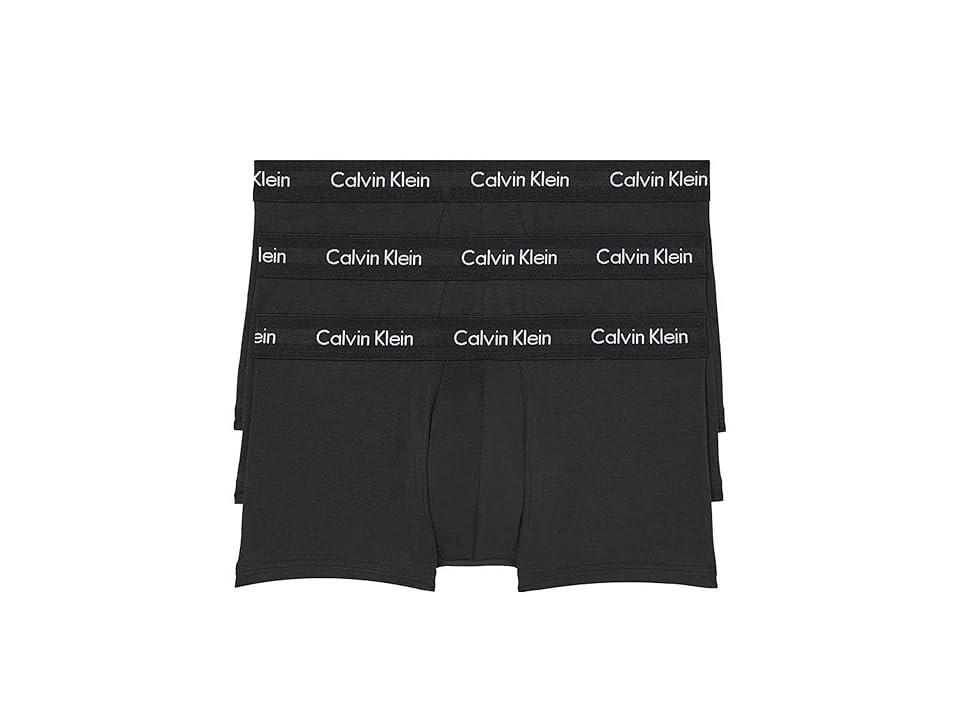 Calvin Klein Cotton Stretch Moisture Wicking Low Rise Trunks, Pack of 3 Product Image