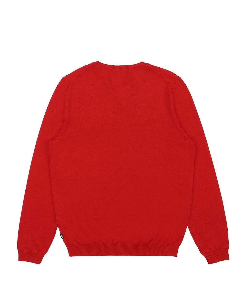 HUGO BOSS Round-necked Logo Sweater In Red Product Image