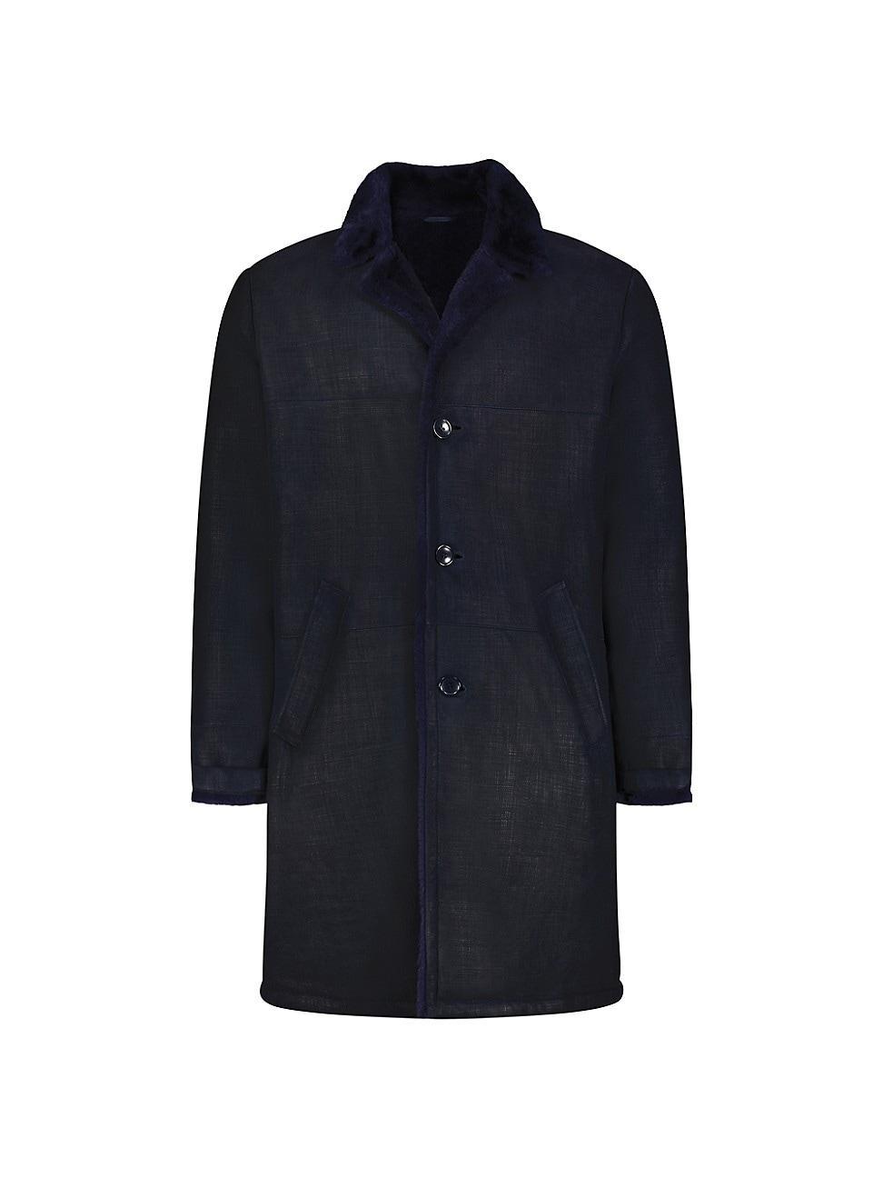 Mens Shearling Lamb Coat Product Image
