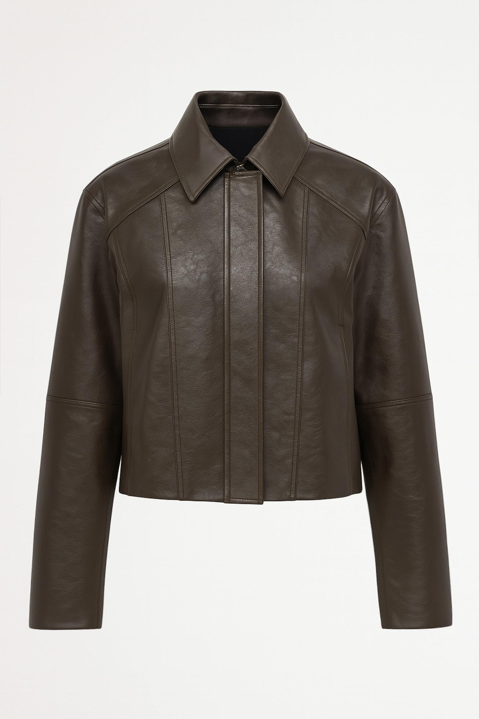 Halle Vegan Leather Jacket Product Image