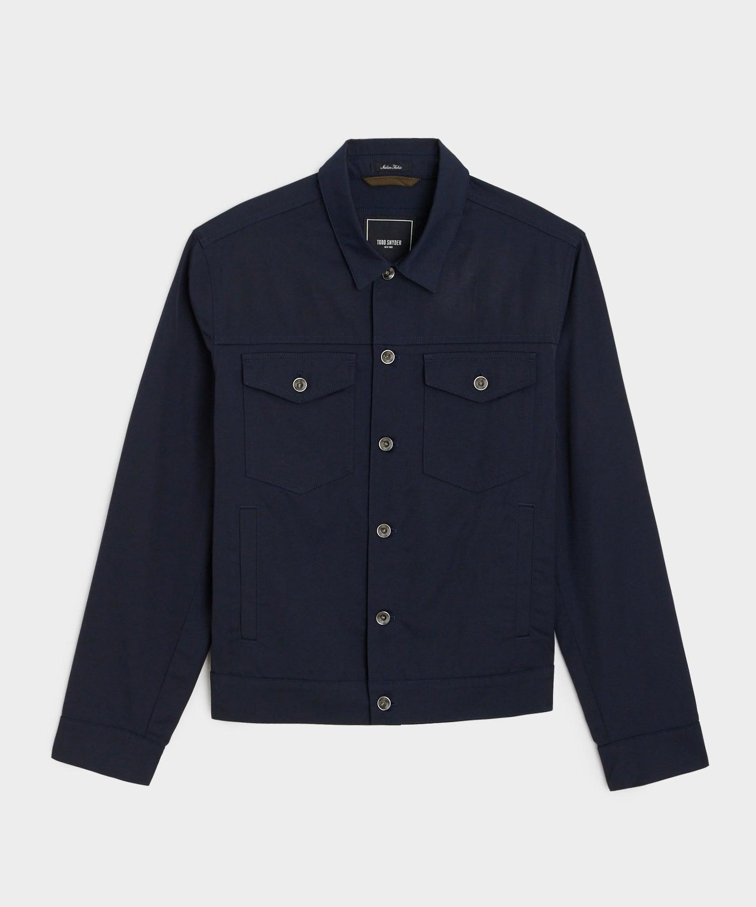 Italian Lightweight Dylan Jacket in Navy Product Image