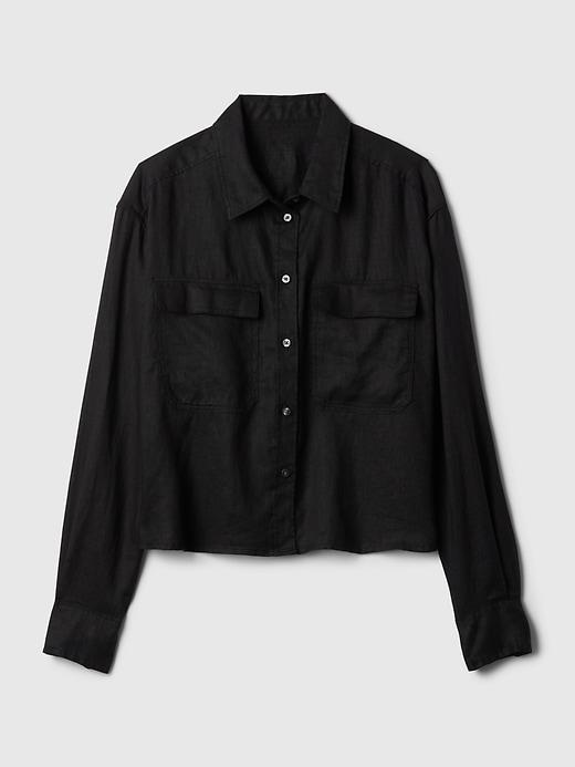 Organic Cotton Poplin Cropped Shirt Product Image