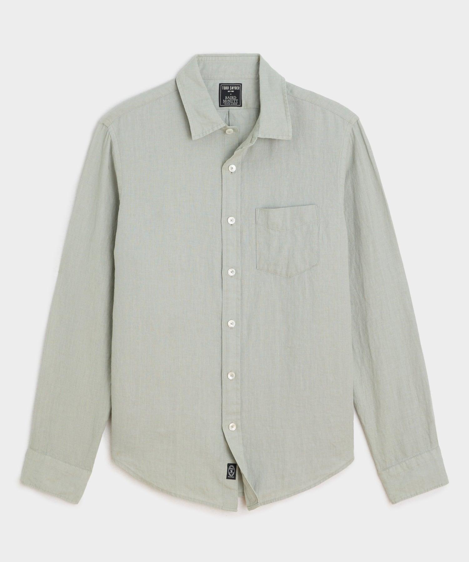 Sea Soft Irish Linen Point Collar Shirt Product Image