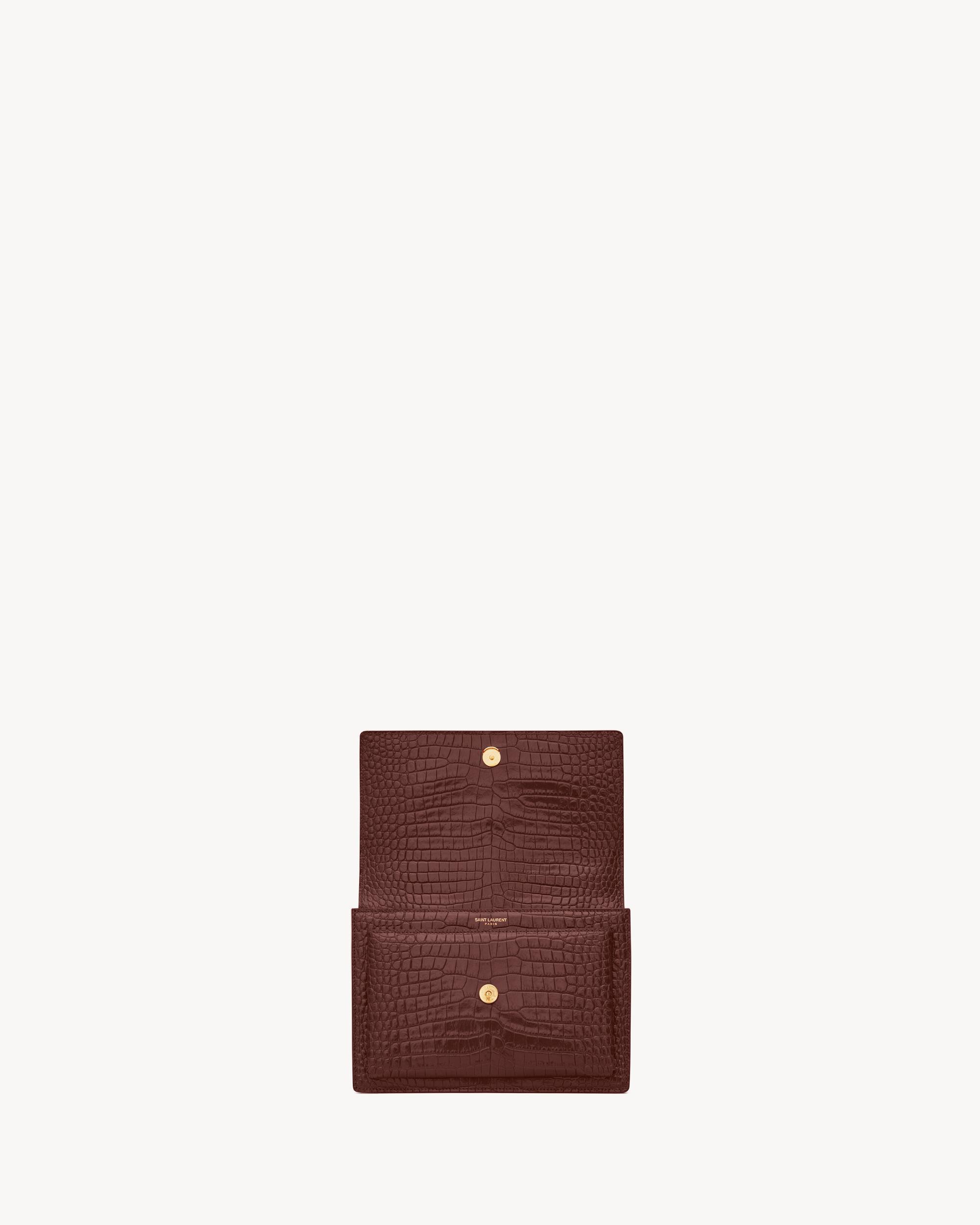 SUNSET MEDIUM IN CROCODILE-EMBOSSED LEATHER Product Image