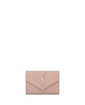 Womens Cassandre Matelass Small Envelope Wallet in Grain de Poudre Embossed Leather Product Image