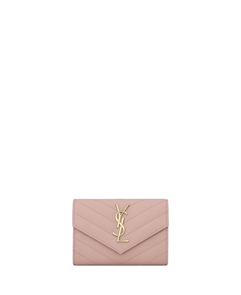 Womens Cassandre Matelass Small Envelope Wallet in Grain de Poudre Embossed Leather Product Image