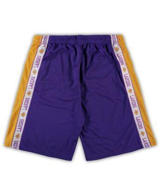 Men's Fanatics Branded Purple/Gold Los Angeles Lakers Big & Tall Tape Mesh Shorts, Size: 3XLT Product Image