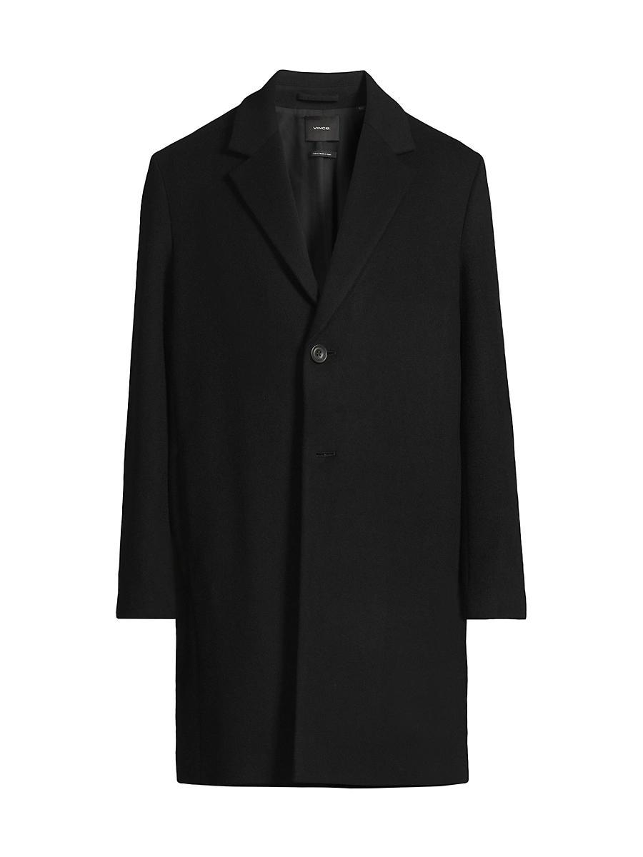 Mens Classic Wool-Blend Topcoat Product Image