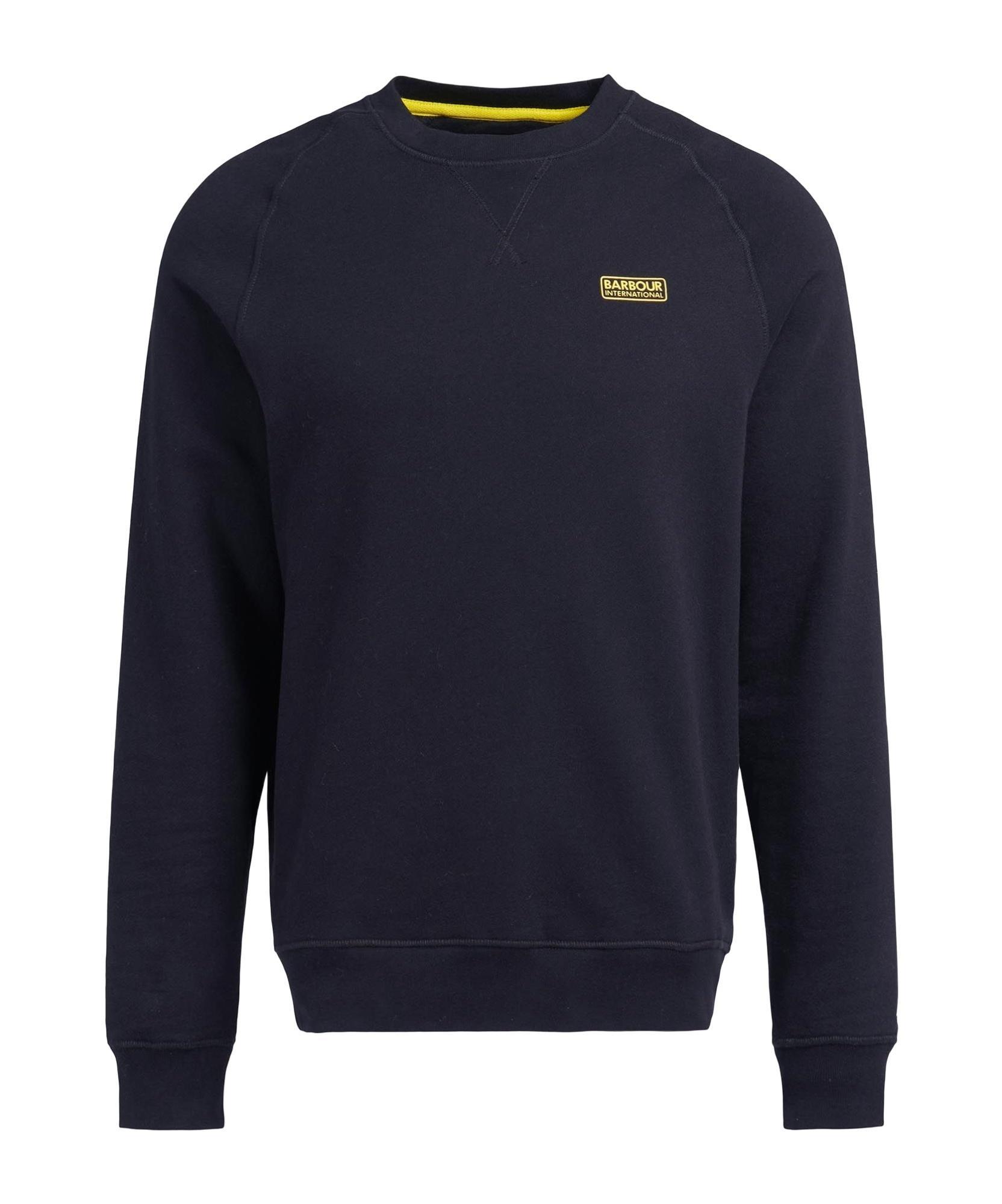 BARBOUR Logo Detailed Long Sleeved Crewneck Sweatshirt In Black Product Image