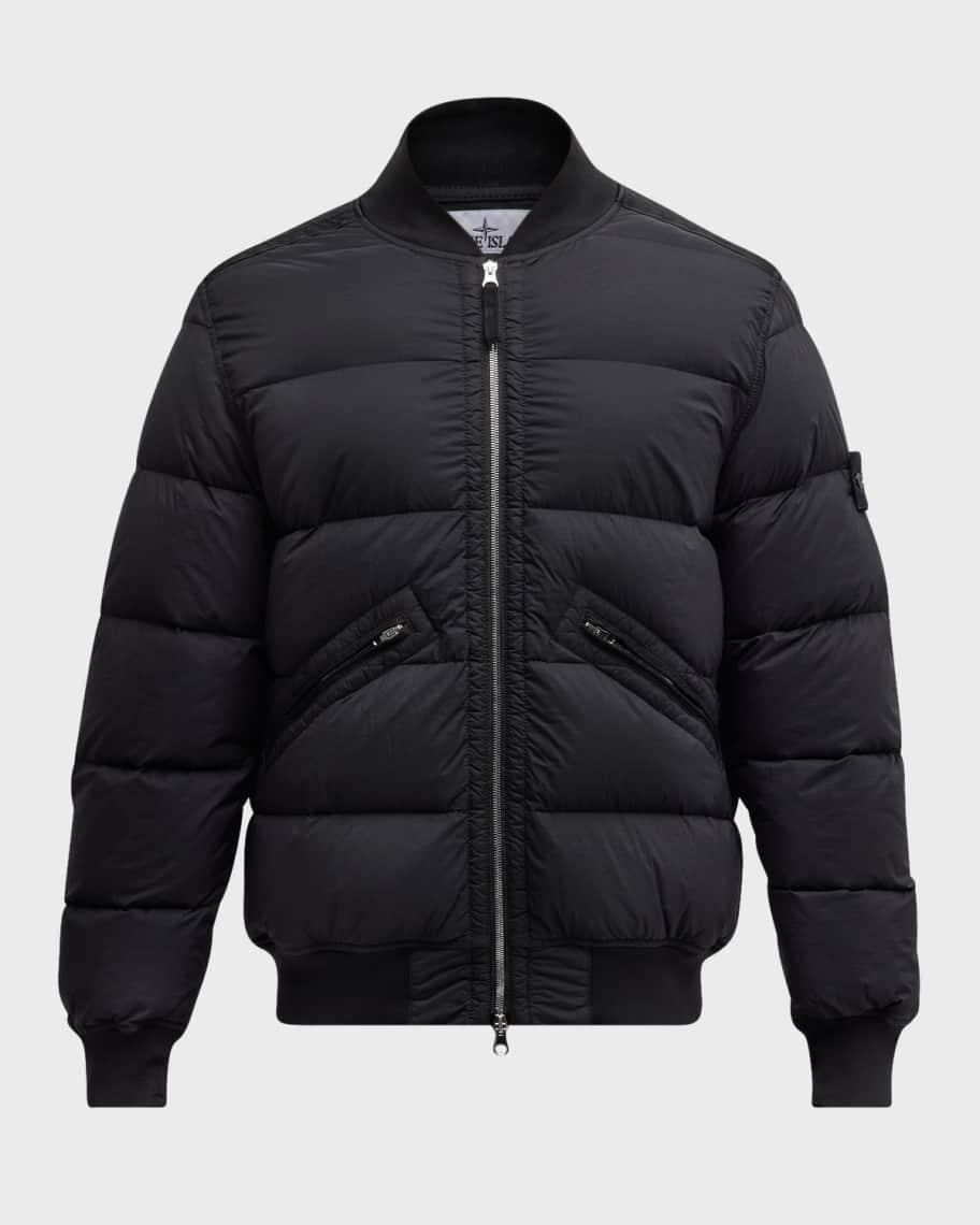 Mens Down Jacket with Ribbed Cuffs Product Image