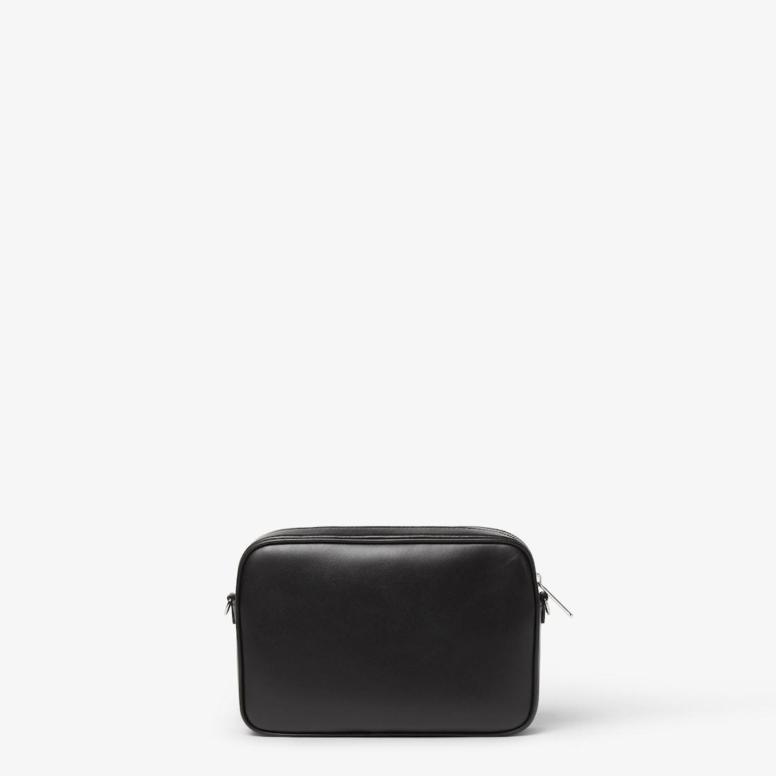 Squared FF Camera CaseBlack leather and black FF canvas bag Product Image
