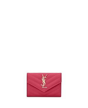Womens Cassandre Matelass Small Envelope Wallet in Grain de Poudre Embossed Leather Product Image
