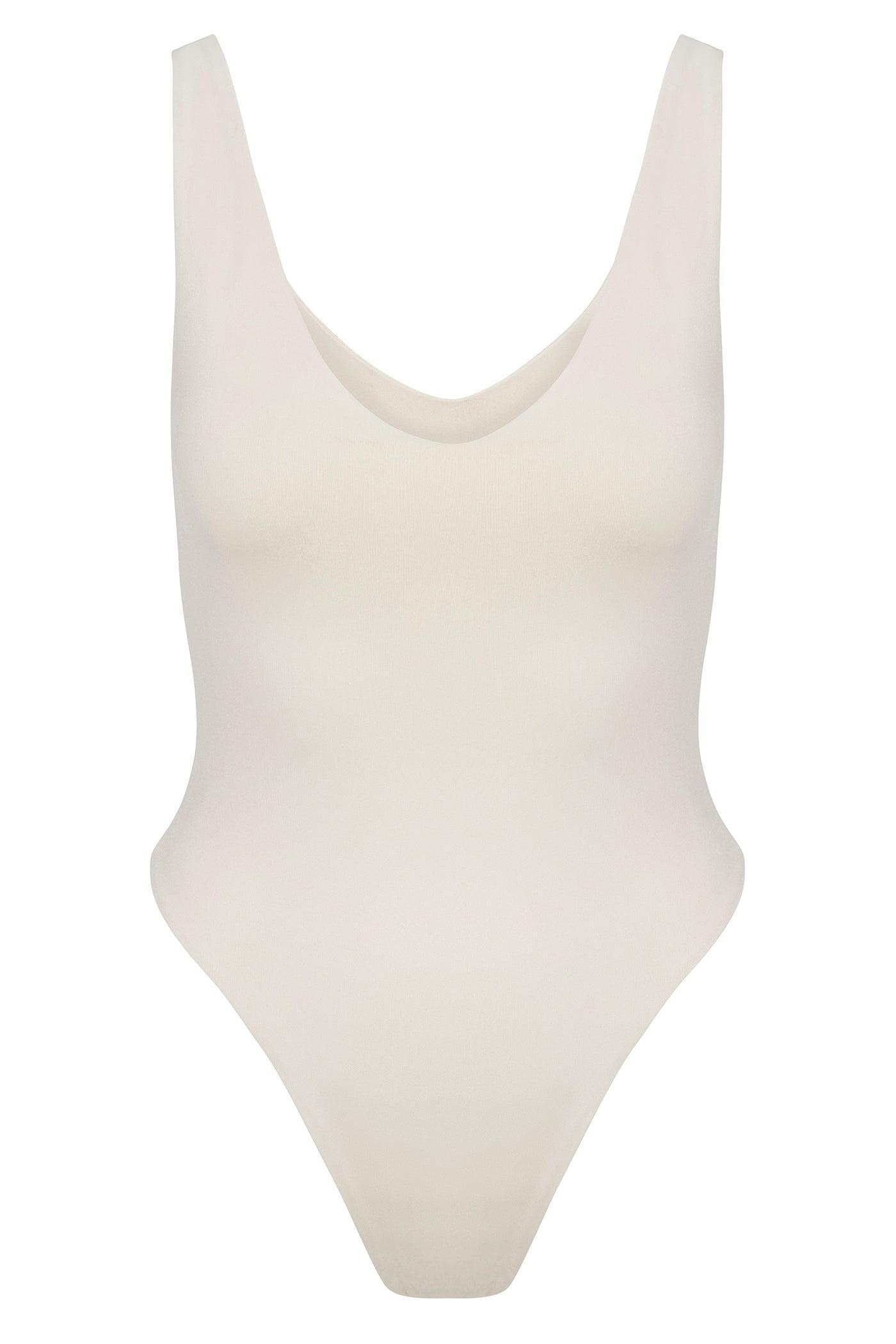 Contour Double Lined V-Neck Bodysuit - Bone Female Product Image