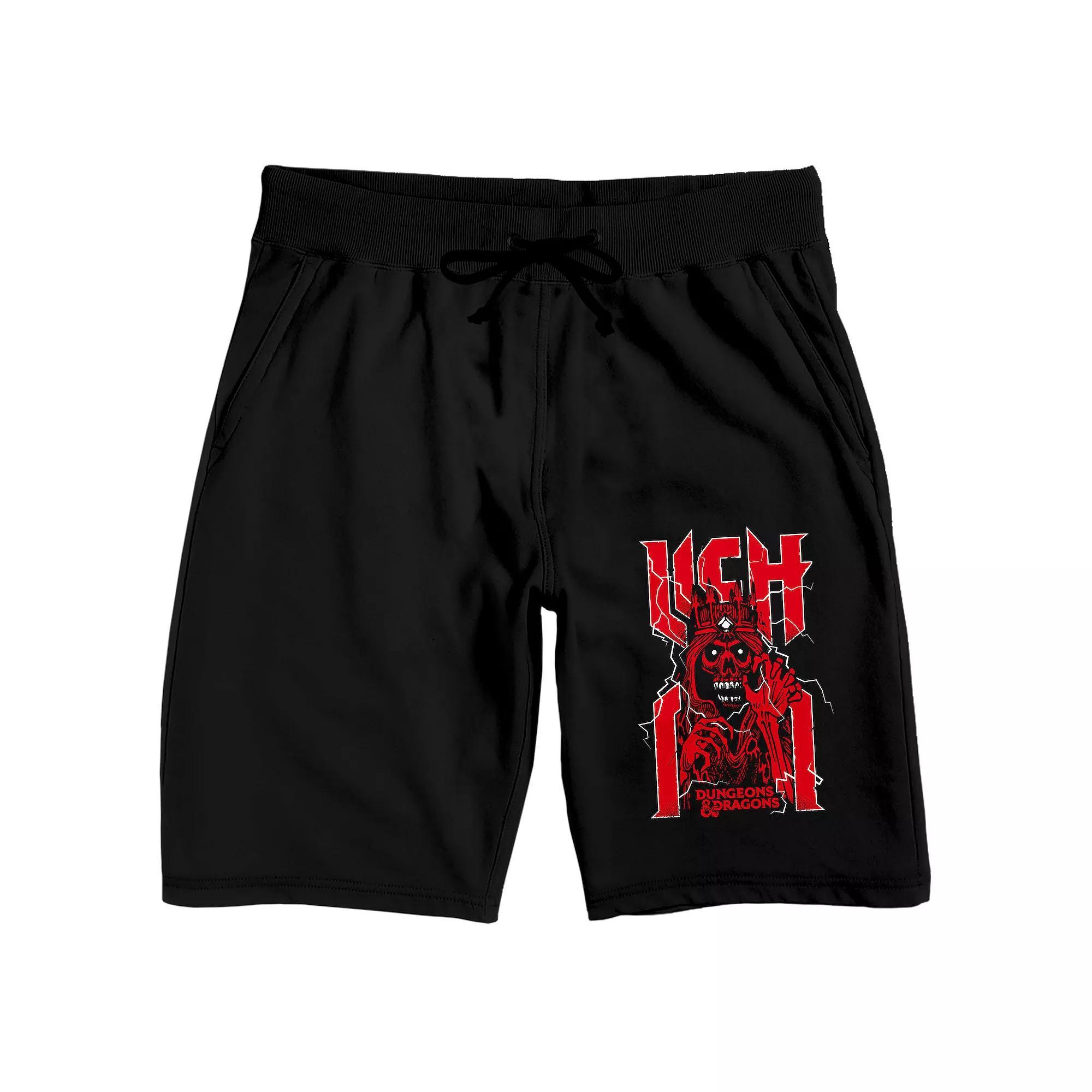 Men's Dungeons & Dragons Red Lich 9" Sleep Shorts, Size: XXL, Black Product Image