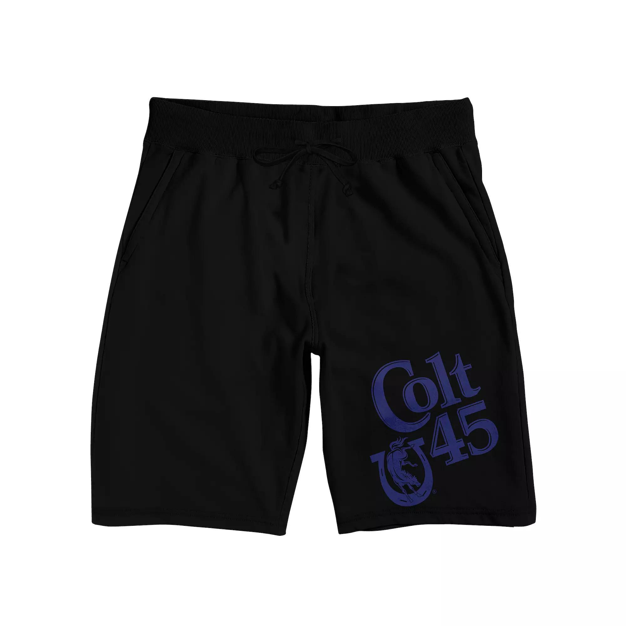 Men's Colt 45 Blue Logo Pajama Shorts, Size: Small, Black Product Image