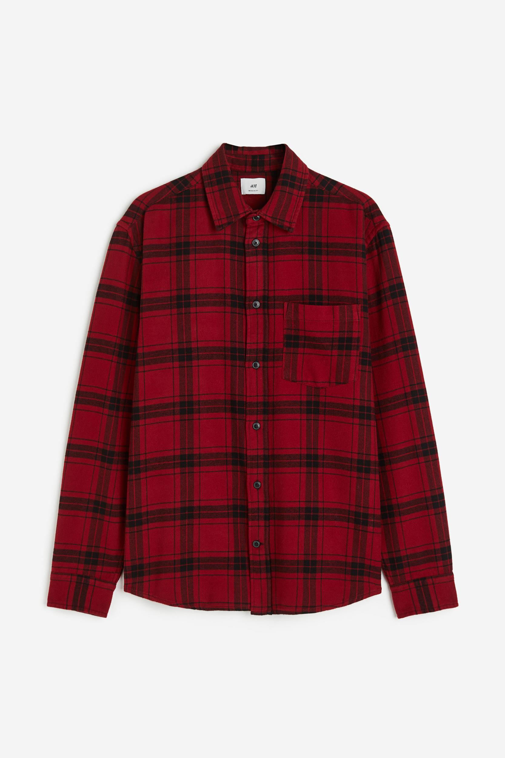 Regular Fit Flannel Shirt Product Image