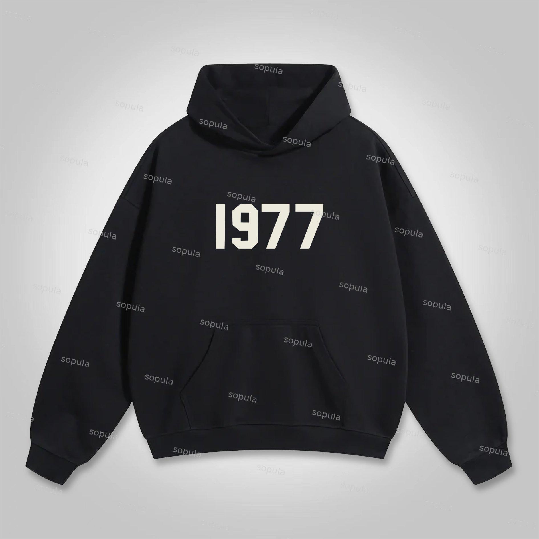 Sopula Flame Letter Cool Boy Graphic Cotton Pocket Hoodie Product Image