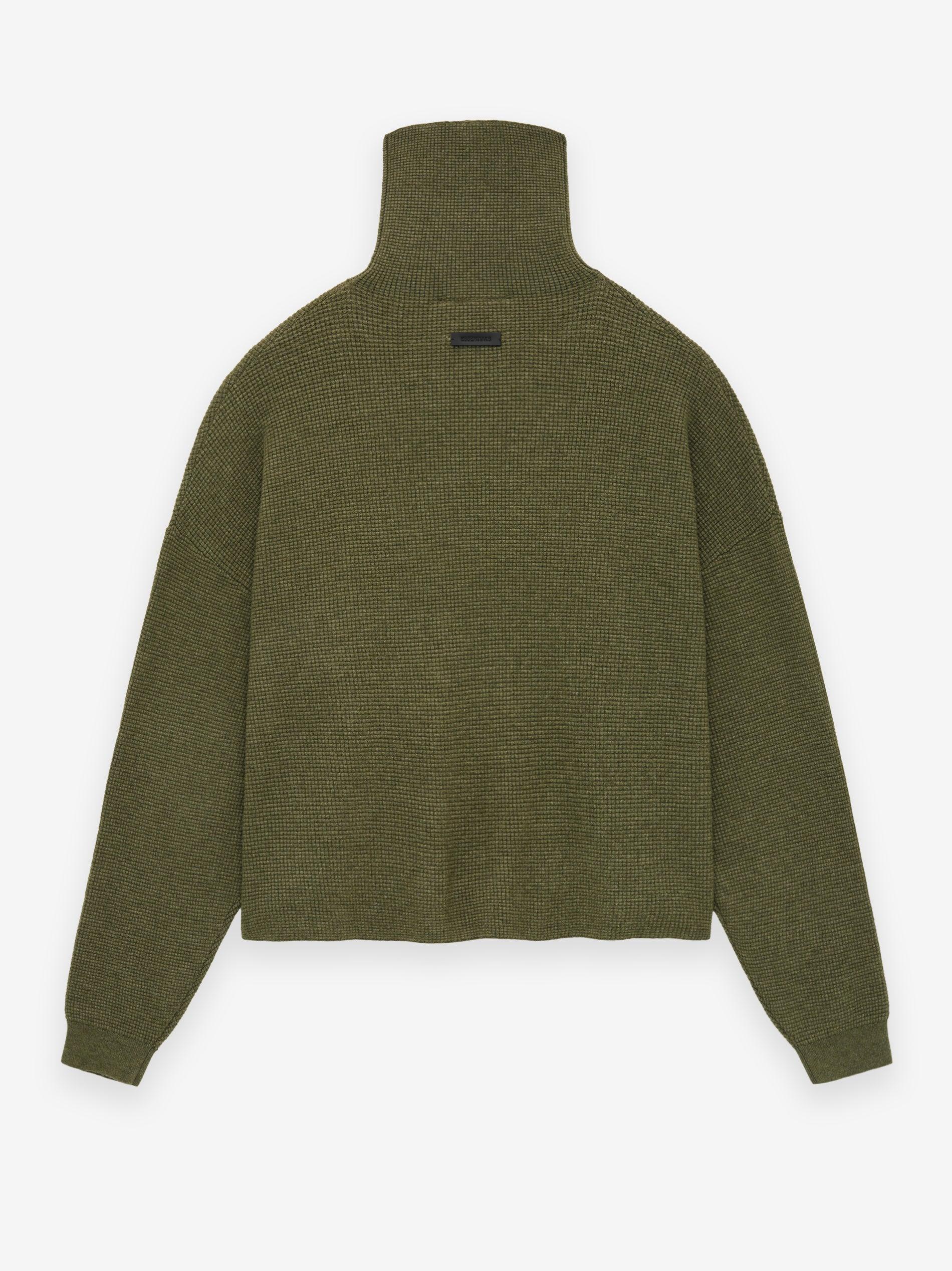 Women's Heavy Waffle Cropped Turtleneck Female Product Image