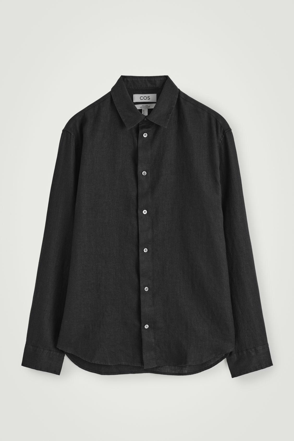 RELAXED LINEN LONG-SLEEVED SHIRT Product Image