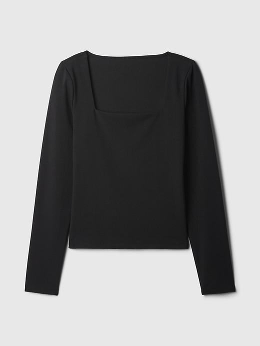 Modern Square-Neck Cropped T-Shirt Product Image