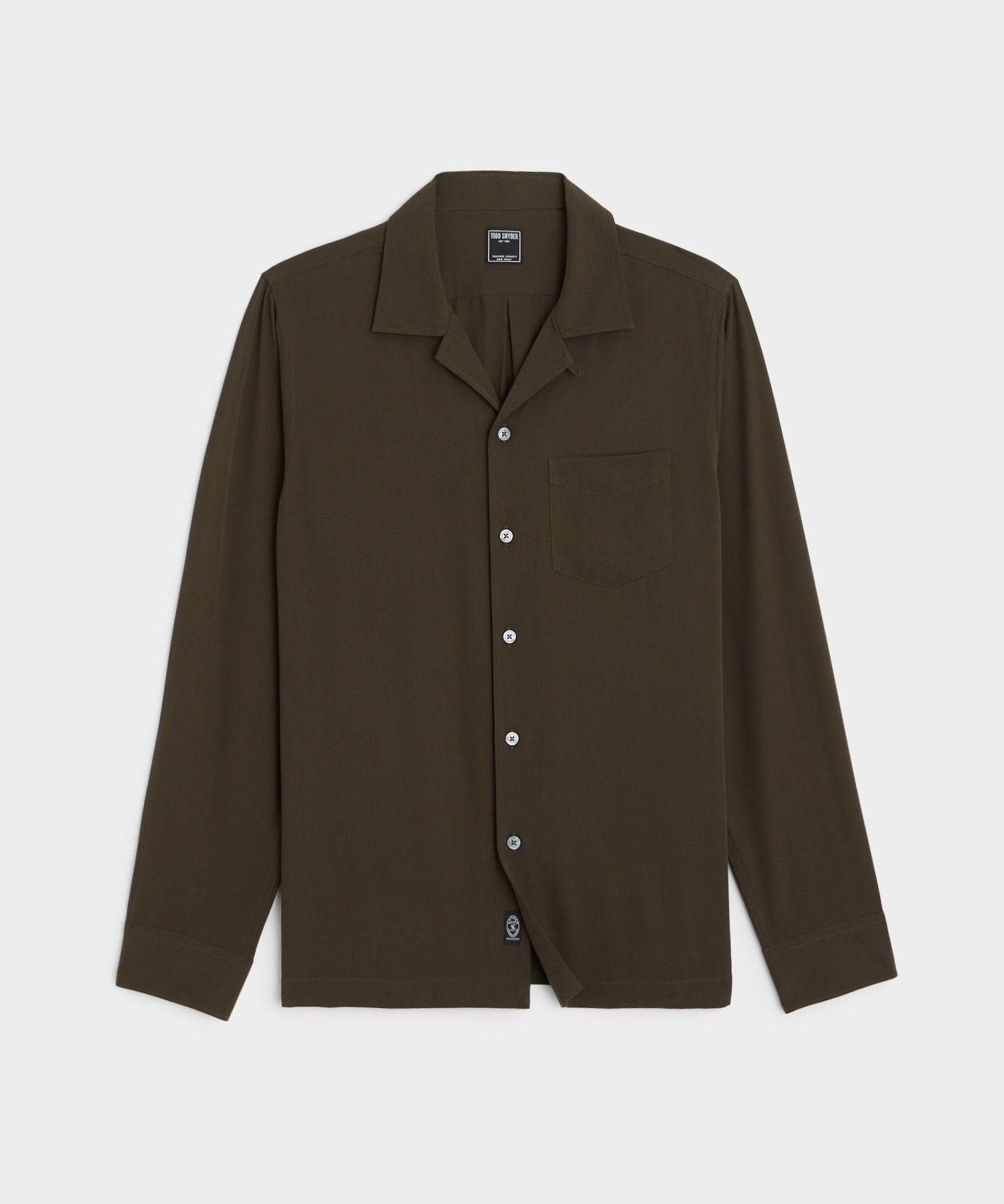 Rayon Hollywood Shirt in Olive Product Image