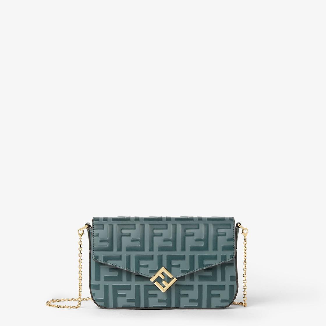 FF Diamonds Wallet On ChainGreen and matcha green leather wallet Product Image