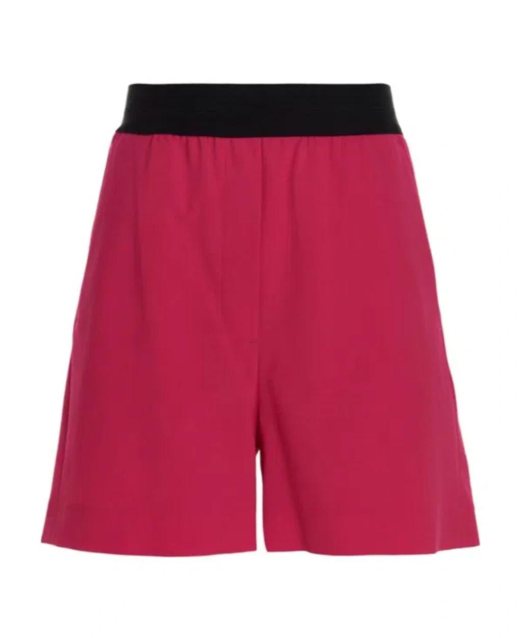 MSGM Elasticated Waist Bermuda Shorts In Red Product Image