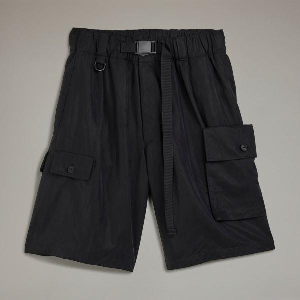 adidas Y-3 Washed Twill Shorts Black 2XL Mens Product Image