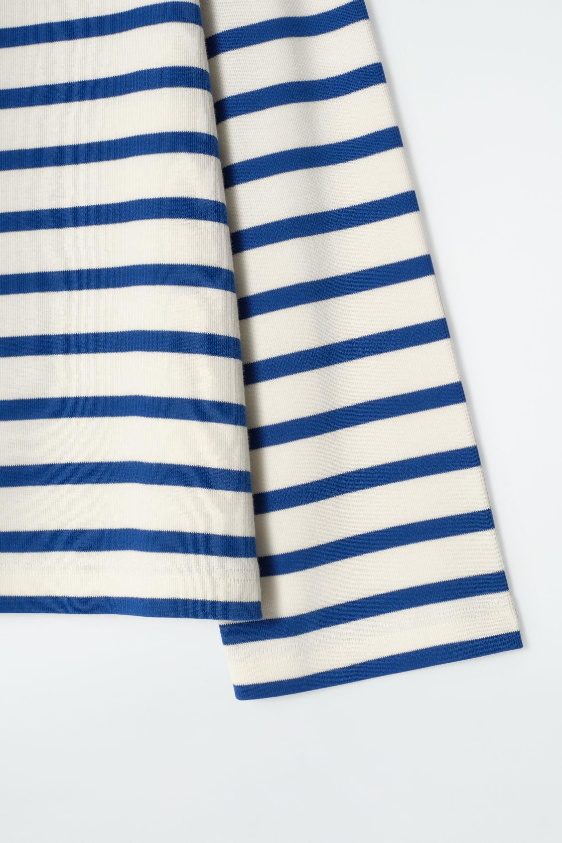 STRIPED BOAT-NECK TOP Product Image