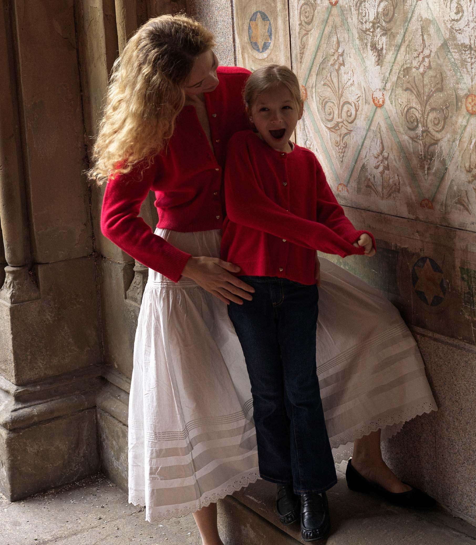 VIVELLE CARDIGAN -- SCARLET ROSE Product Image