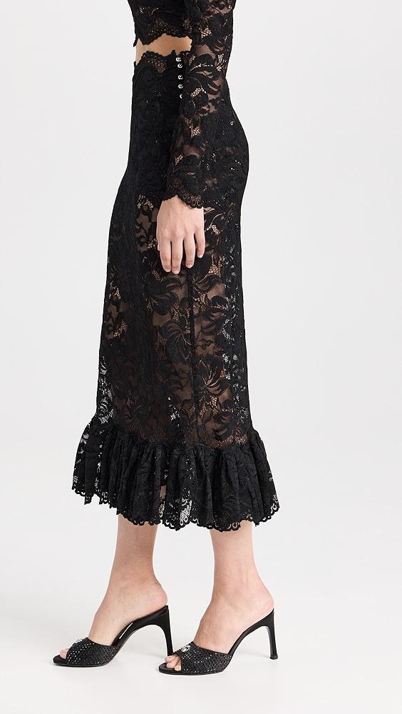 rabanne Maxi Stretch Lace Skirt | Shopbop Product Image