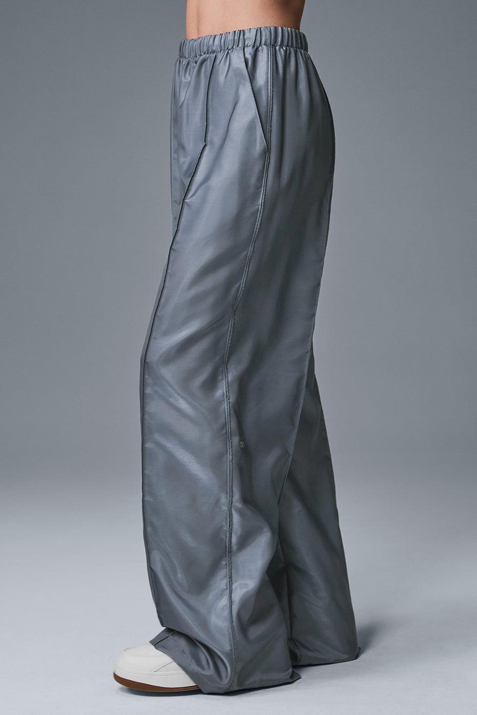 Afterglow Wide Leg Track Pant - Steel Grey Product Image