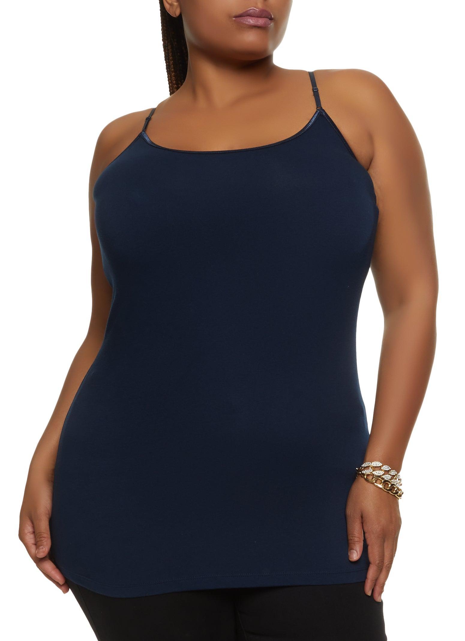 Plus Size Solid Scoop Neck Cami Female Product Image