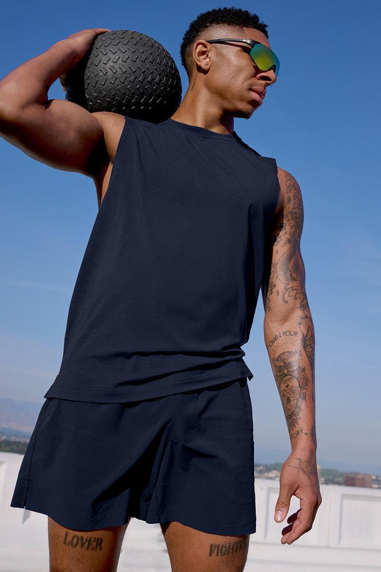 ALO Vapor Muscle Tank - Navy Product Image