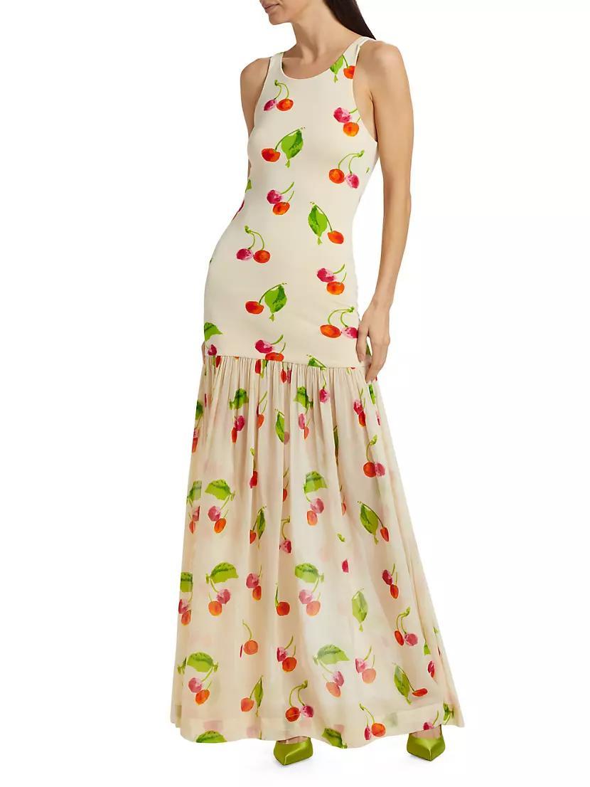 Cherry-Print Maxi Dress Product Image