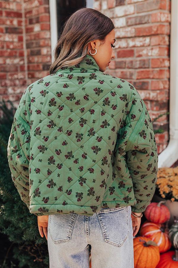 Autumn Whispers Quilted Floral Jacket Product Image