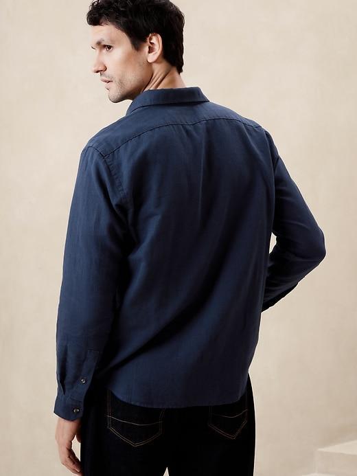 Slim Linen-Blend Shirt Product Image