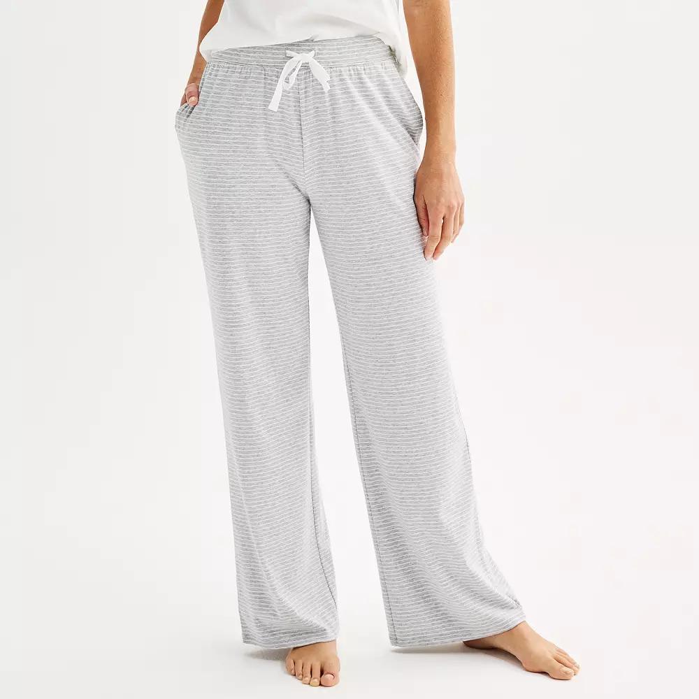 Women's Sonoma Goods For Life® Cotton Modal Open Hem Pajama Pants, Size: XL, Medium Cumulus Grey Product Image