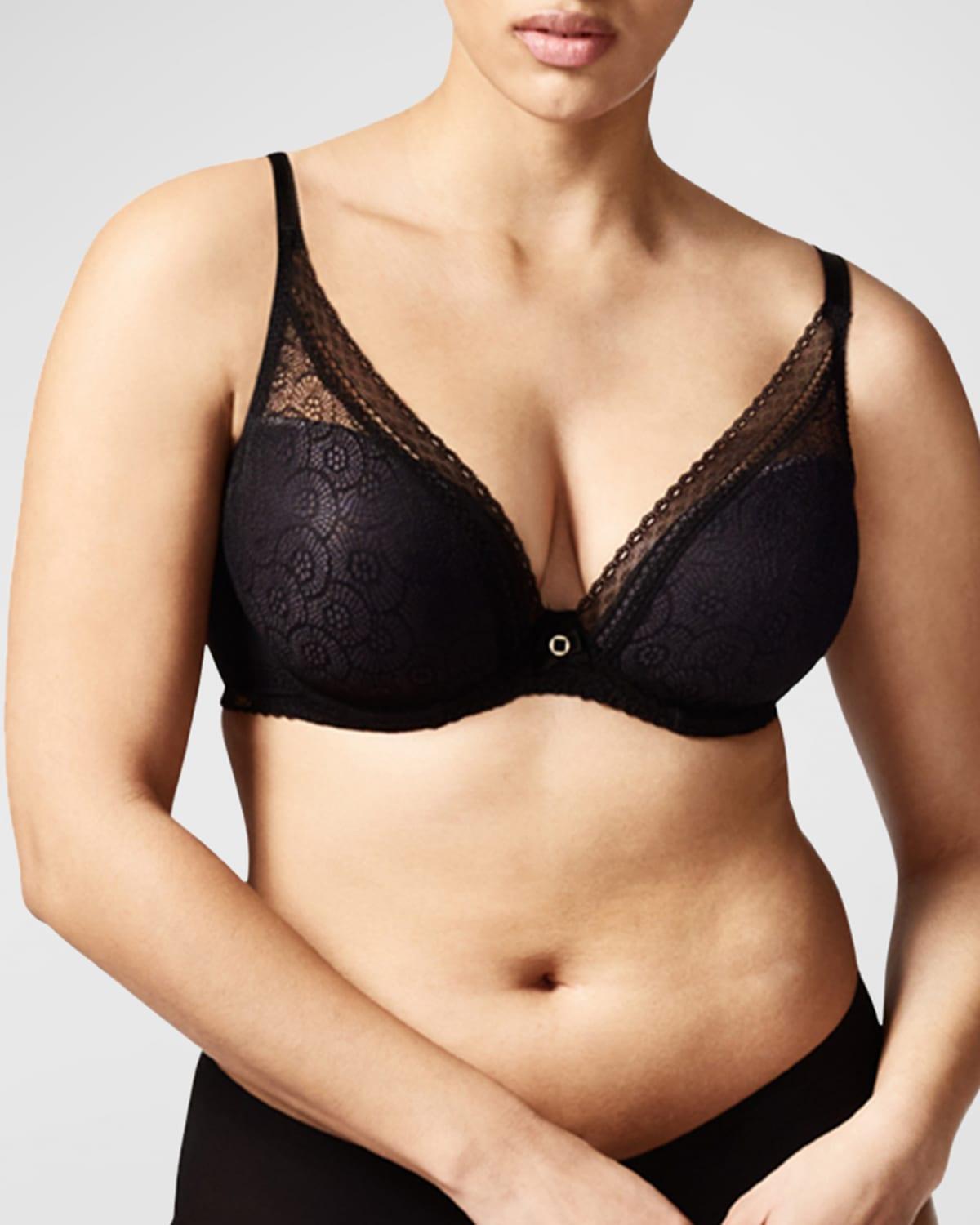 Festivite Lace Plunge Bra, Bright Pink Product Image