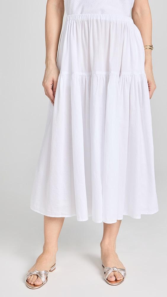 Enza Costa Cool Cotton Tiered Skirt | Shopbop Product Image