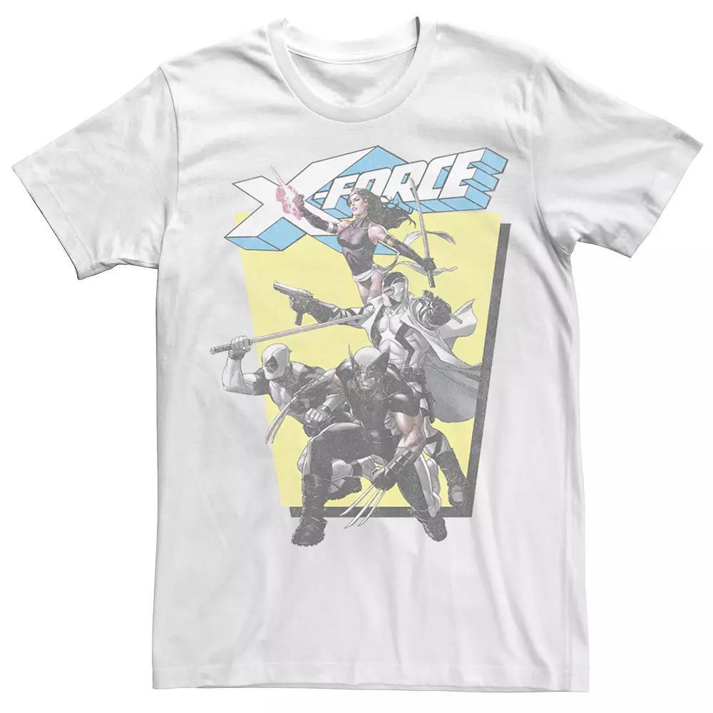 Men's Marvel X-Force Hero Group Distressed Tee, Size: Large, White Product Image