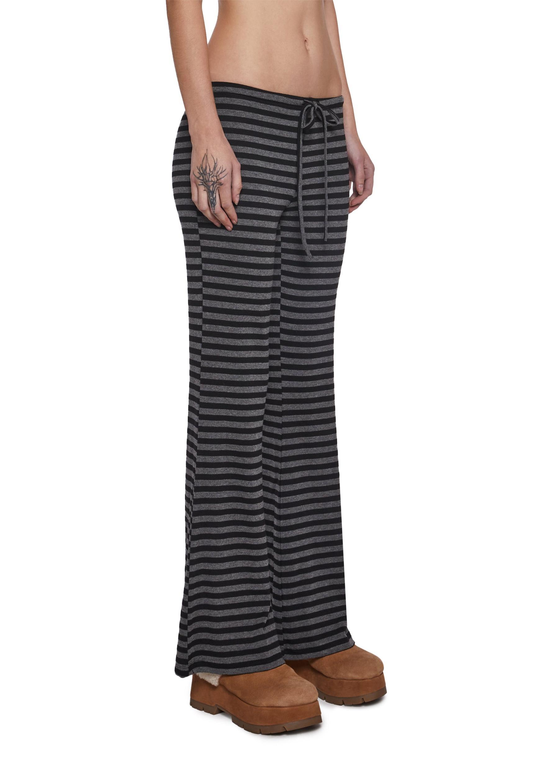 Womens Striped Casual Pants - Multi Product Image