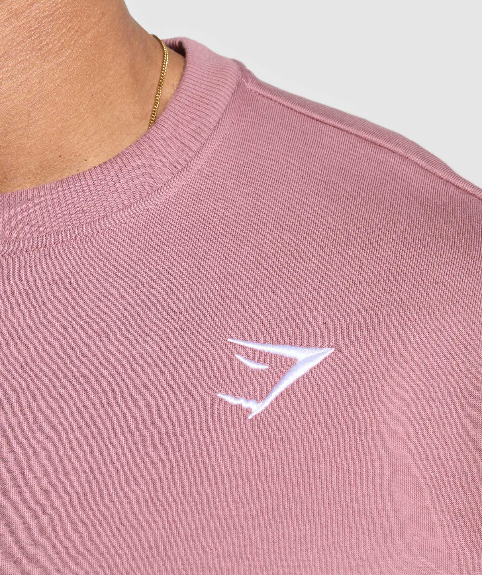 Gymshark Oversized Crest Crew - Calm Pink Male Product Image