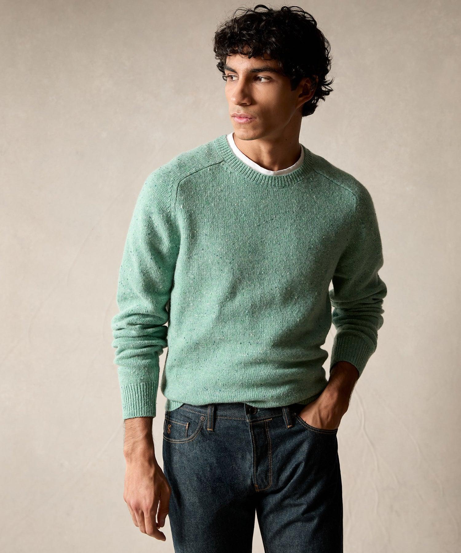 Donegal Crewneck Sweater in Pale Mint Product Image