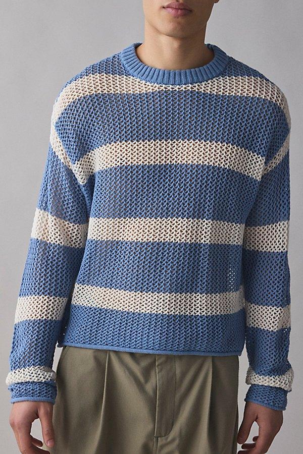 Urban Outfitters UO Mateo Striped Crew Neck Sweater Mens at Urban Outfitters Product Image